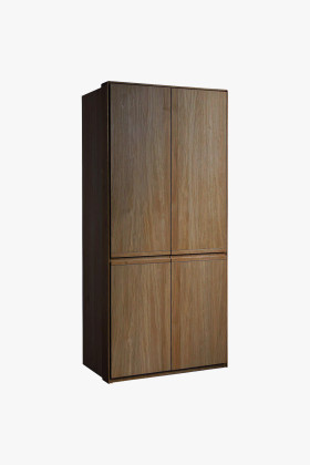 Moderner Kleiderschrank Typ 02 Eichenfurnier Gebrannte Eiche